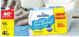 Carrefour Le Lait Sans Lactose 'Format Familial' CANDIA offre