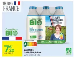 Carrefour Lait U.H.T. CARREFOUR BIO offre