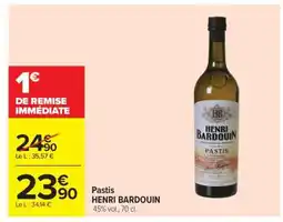 Carrefour Pastis Henri Bardouin offre