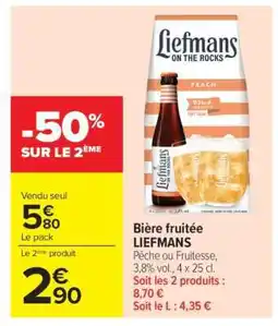 Carrefour Bière fruitée LIEFMANS offre