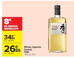 Carrefour Whisky Japonais Suntory TOKI offre
