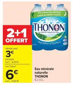 Carrefour Eau Minérale Naturelle Thonon offre