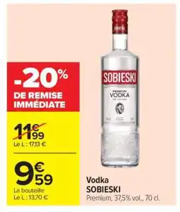 Carrefour Vodka Sobieski offre