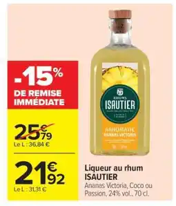Carrefour Liqueur au Rhum ISAUTIER offre