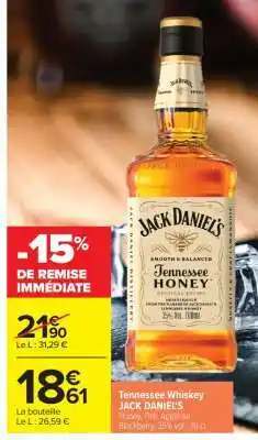 Carrefour Tennessee Whiskey Jack Daniel's offre