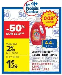 Carrefour Lessive liquide CARREFOUR EXPERT offre