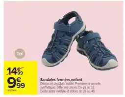 Carrefour Sandales fermées enfant offre