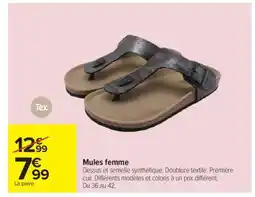 Carrefour Mules Femme offre