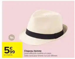 Carrefour Chapeau homme offre