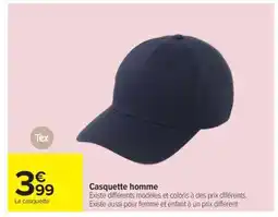 Carrefour Casquette homme offre