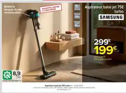 Carrefour Aspirateur balai JET 75E TURBO offre