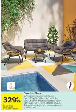 Carrefour Salon bas Siena offre