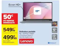 Carrefour Ordinateur portable Lenovo offre
