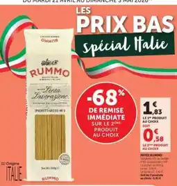 Hyper U Pâtes Rummo offre