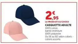Hyper U CASQUETTE ADULTE offre