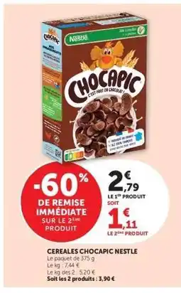 Hyper U Céréales Chocapic Nestle offre
