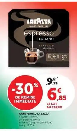Hyper U Café Moulu Lavazza offre
