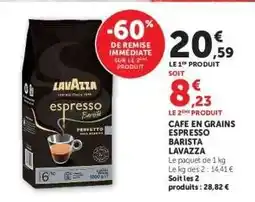 Hyper U Café En Grains Espresso Barista Lavazza offre