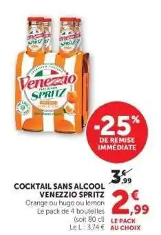 Hyper U COCKTAIL SANS ALCOOL VENEZZIO SPRITZ offre