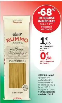 Hyper U Pâtes Rummo offre