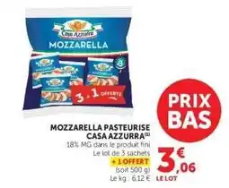 Hyper U Mozzarella Pasteurise Casa Azzurra offre
