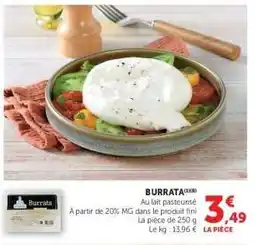 Hyper U Burrata offre
