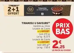 Hyper U TIRAMISU U SAVEURS offre