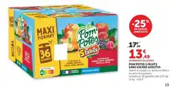 Hyper U POMPOTES 5 FRUITS SANS SUCRES AJOUTÉS offre