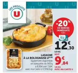 Hyper U Lasagne à la Bolognaise U offre