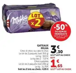 Hyper U Gateaux Milka offre