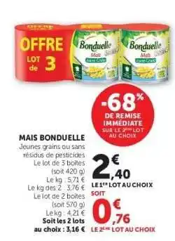 Hyper U Maïs 'Bonduelle' offre