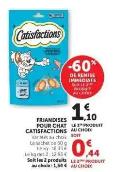 Hyper U Friandises pour chat Catisfactions offre