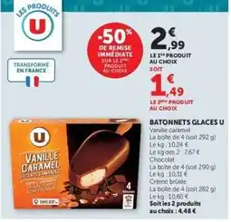 Hyper U BATONNETS GLACES U offre