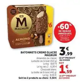 Hyper U BATONNETS CREME GLACEE MAGNUM offre