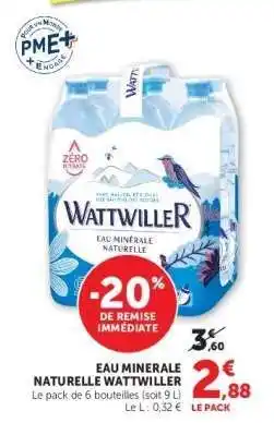 Hyper U Eau Minérale Naturelle Wattwiller offre
