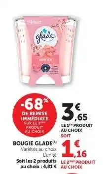Hyper U BOUGIE GLADE offre