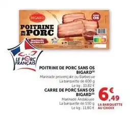 Hyper U POITRINE DE PORC SANS OS BIGARD offre