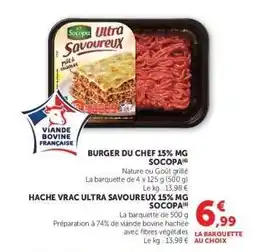 Hyper U Haché Vrac Ultra Savoureux 15% MG Socopa offre