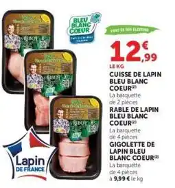 Hyper U Cuisse de Lapin Bleu Blanc Coeur offre