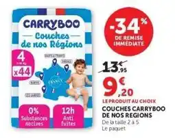 Hyper U COUCHES CARRYBOO DE NOS REGIONS offre