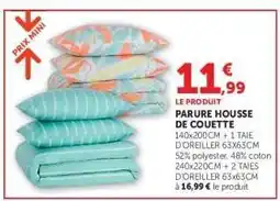 Hyper U Parure housse de couette offre