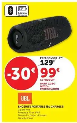 Hyper U ENCEINTE PORTABLE JBL CHARGE 5 offre
