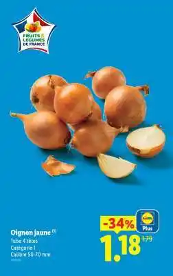 Lidl OIGNON JAUNE offre