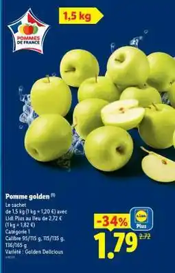 Lidl Pomme Golden offre