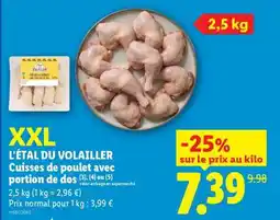 Lidl L'ÉTAL DU VOLAILLER Cuisses de poulet avec portion de dos offre