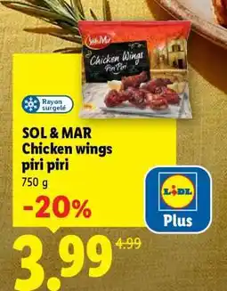 Lidl SOL & MAR Chicken wings piri piri offre
