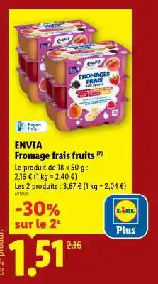 Lidl ENVIA Fromage frais fruits offre