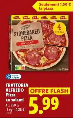 Lidl TRATTORIA ALFREDO Pizza au salami offre