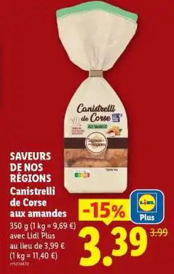 Lidl Canistrelli de Corse aux amandes offre