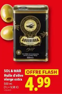 Lidl SOL & MAR Huile d'olive vierge extra offre
